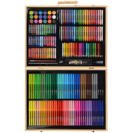 Mega Set Pictură 215 piese în Cutie de Lemn
