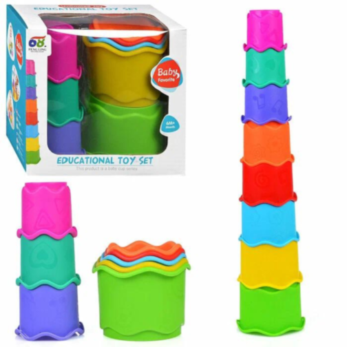 Set de Pahare Stivuibile Educaționale - Baby Favorite