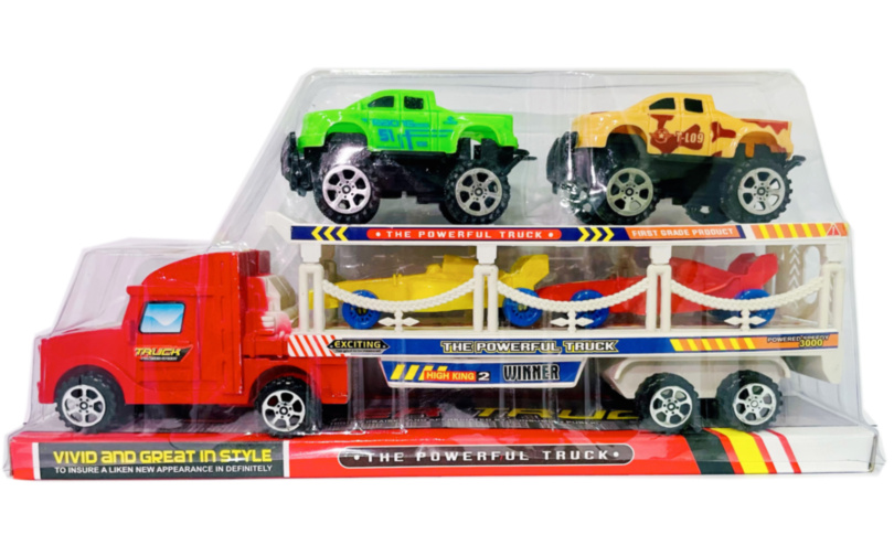 Camion transportator cu 4 mașinuțe