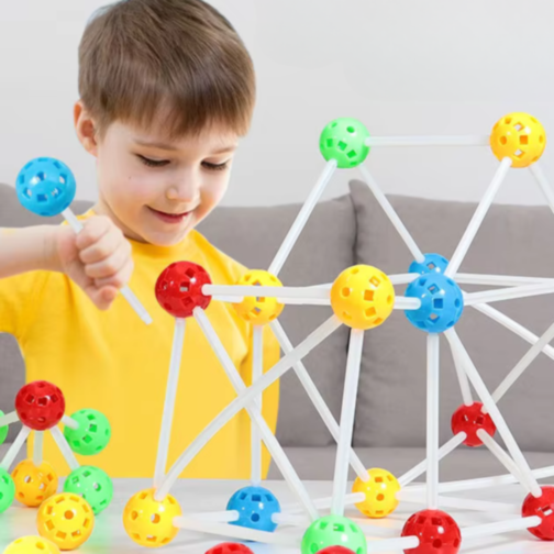 Set construcții geometrice molecular 88 piese