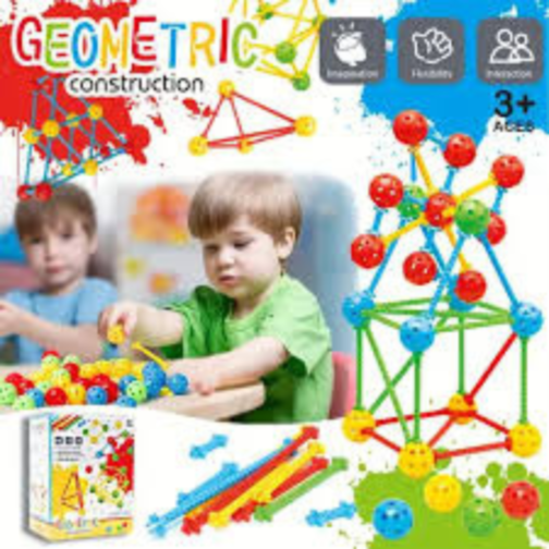 Set construcții geometrice molecular 88 piese