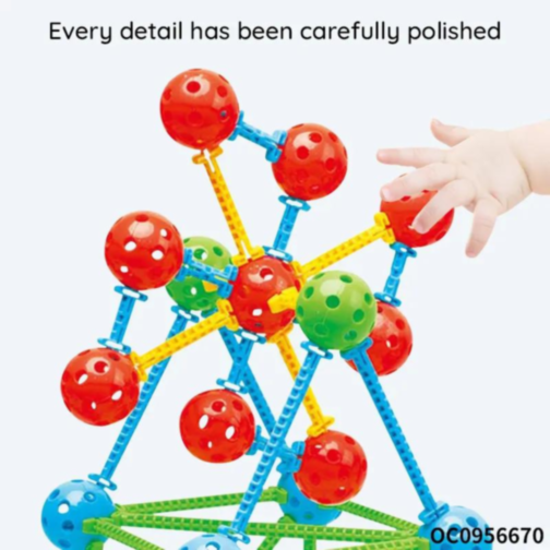 Set construcții geometrice molecular 88 piese