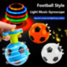 1buc. Giroscop Interactiv cu Formă de Minge de Fotbal, Lumină și Muzică (culoare aleatorie)