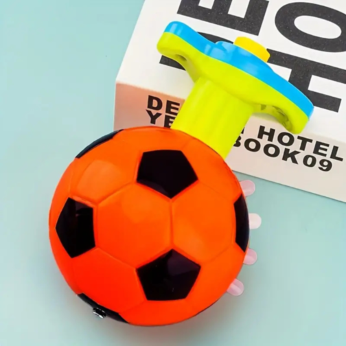 1buc. Giroscop Interactiv cu Formă de Minge de Fotbal, Lumină și Muzică (culoare aleatorie)