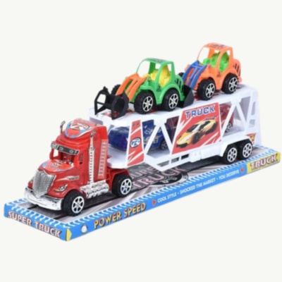 Camion Transport Auto cu Mașini de Construcții | image