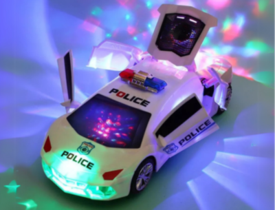 Mașinuță de Poliție cu Lumini, Sunete și Transformare Robot   | image