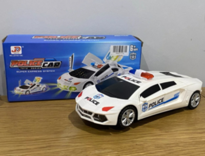 Mașinuță de Poliție cu Lumini, Sunete și Transformare Robot   | image
