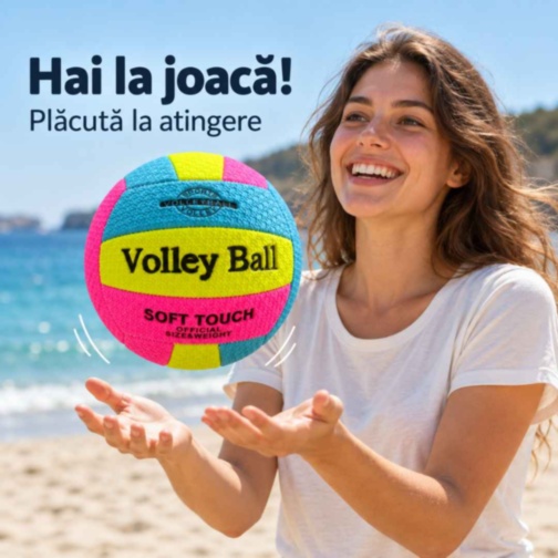 Minge de volei soft touch 9 inch colorată