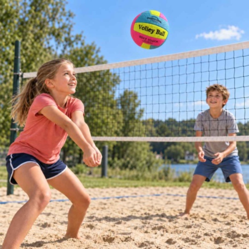 Minge de volei soft touch 9 inch colorată