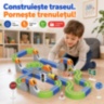 Set magnetic de construcție cu trenuleț electric reîncărcabil