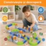 Set magnetic de construcție cu trenuleț electric reîncărcabil