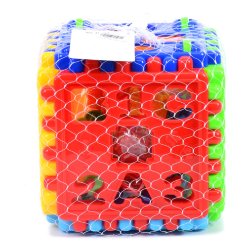 Cub Puzzle Educativ cu 38 Figuri de Stivuit 