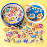 Set de pescuit magnetic din lemn cu vietăți marine