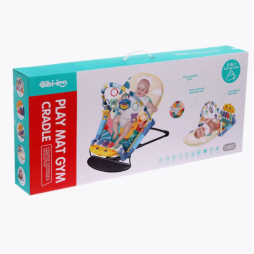 Centru de Joacă 2-în-1 pentru Bebeluși | Leagăn și Saltea cu Pian