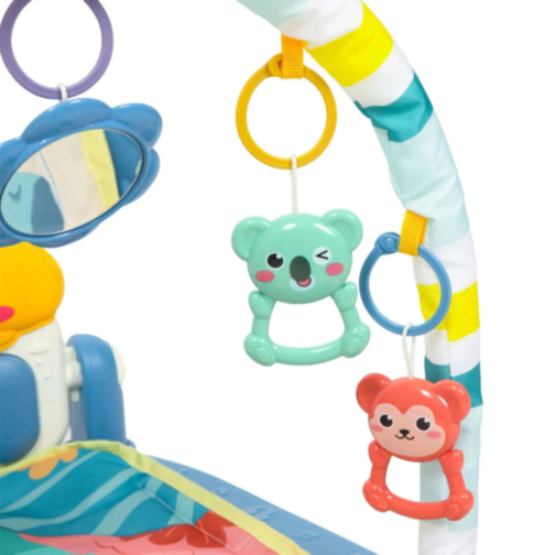 Centru de Joacă 2-în-1 pentru Bebeluși | Leagăn și Saltea cu Pian