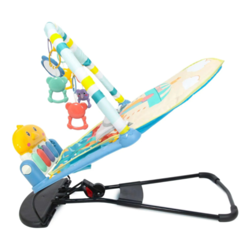 Centru de Joacă 2-în-1 pentru Bebeluși | Leagăn și Saltea cu Pian