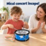 Tobă muzicală copii cu 2 bețișoare și curea