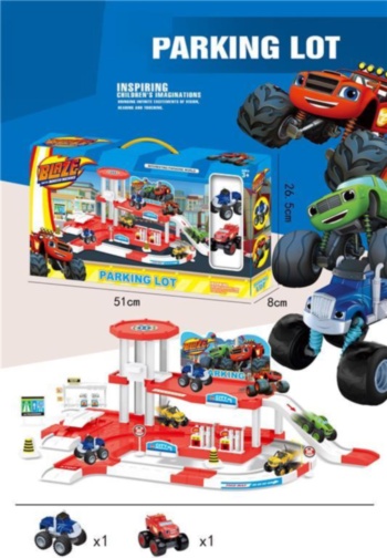 Blaze, Set Parcare Etajată și Stație Peco cu 2 Mașinuțe