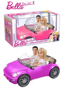 Set Barbie și Ken cu Mașină Decapotabilă, 36cm 