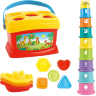 Set Educativ 3 în 1 - Sortator de Forme, Turn de Stivuire și Jucării de Apă
