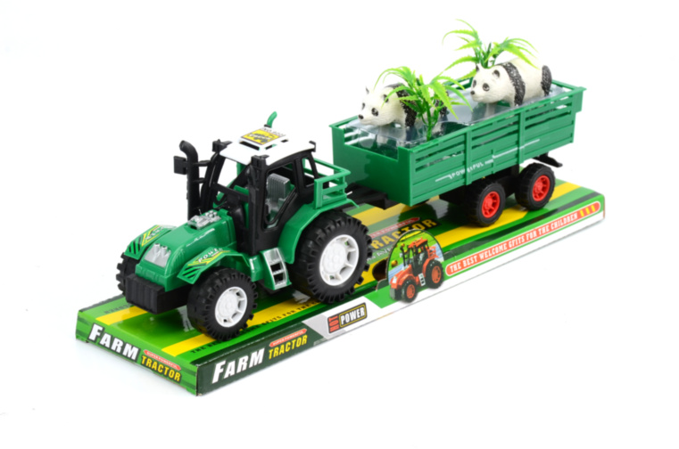 Tractor cu Remorcă cu Panda, 35cm 