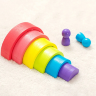 Set educativ de construcție Montessori din lemn - blocuri colorate