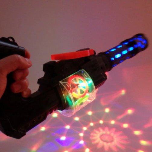 Mitralieră de Jucărie cu Lumină și Sunet – Distracție Strălucitoare pentru Copii