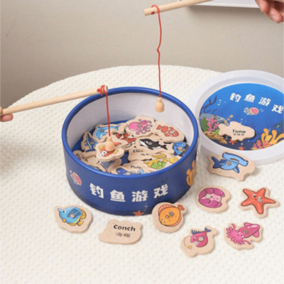 Set Pescuit Magnetic din Lemn pentru Copii | image