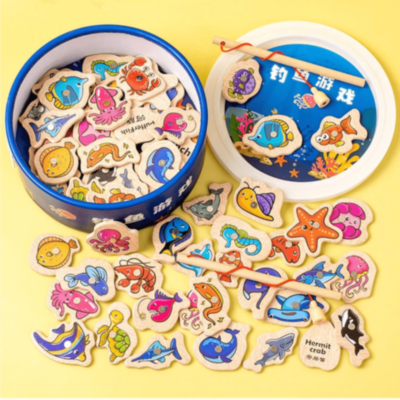 Set Pescuit Magnetic din Lemn pentru Copii | image