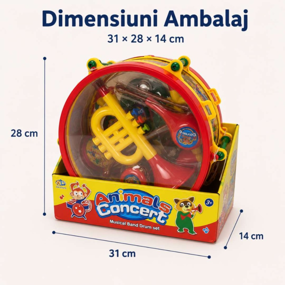 Dimensiuni ambalaj set instrumente muzicale copii
