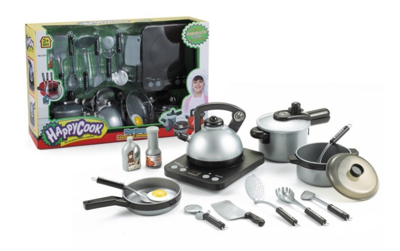 Set Plită Electrică cu Inducție, Vase de Gătit și Ustensile de Bucătărie, 15 piese