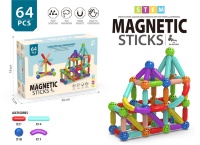 Constructor Magnetic Sticks 3D 64 piese