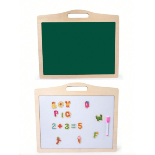 Tabla Magnetică 2 în 1 cu Litere și Cifre Colorate