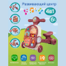Premergător 4-în-1 pentru Bebeluși | Vehicul, Masă de Joacă și Activități Educative - Roșu