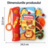 Carte textilă senzorială cu animale, melodii și lumini