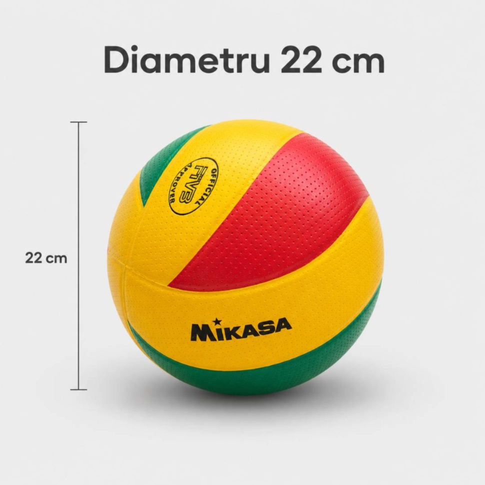 Dimensiune minge de volei pentru copii diametru 22 cm