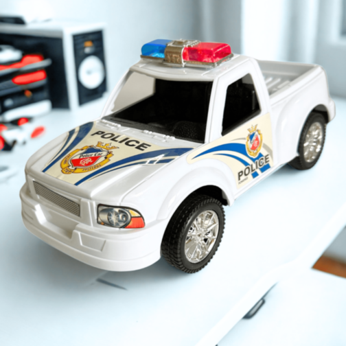 Mașină Poliție Pick-Up cu Fricțiune pentru Copii Mașină Poliție Pick-Up cu Fricțiune pentru Copii