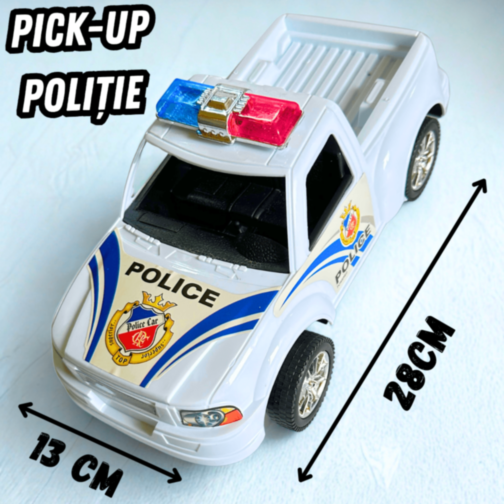 Mașină Poliție Pick-Up cu Fricțiune pentru Copii Mașină Poliție Pick-Up cu Fricțiune pentru Copii