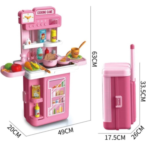 Bucătărie Portabilă pentru Copii 4 în 1 cu Accesorii