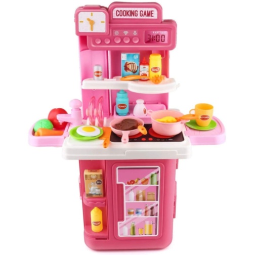 Bucătărie Portabilă pentru Copii 4 în 1 cu Accesorii