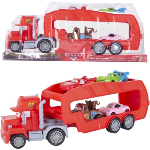 Camion cu Trailer și 4 Mașinuțe "Cars", 35cm