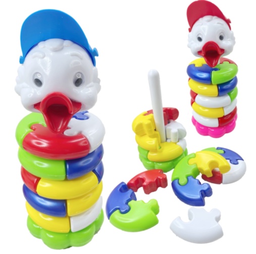 Piramida Puzzle Rățușca Multicoloră, 28cm  