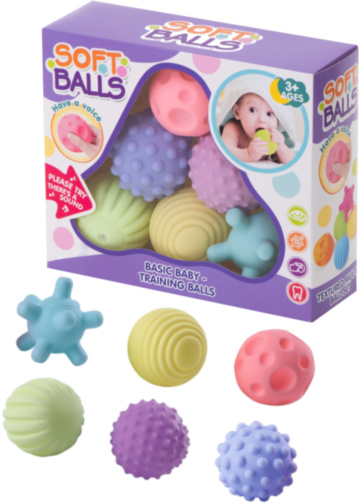 Set 6 Mingi Senzoriale cu Piuitoare