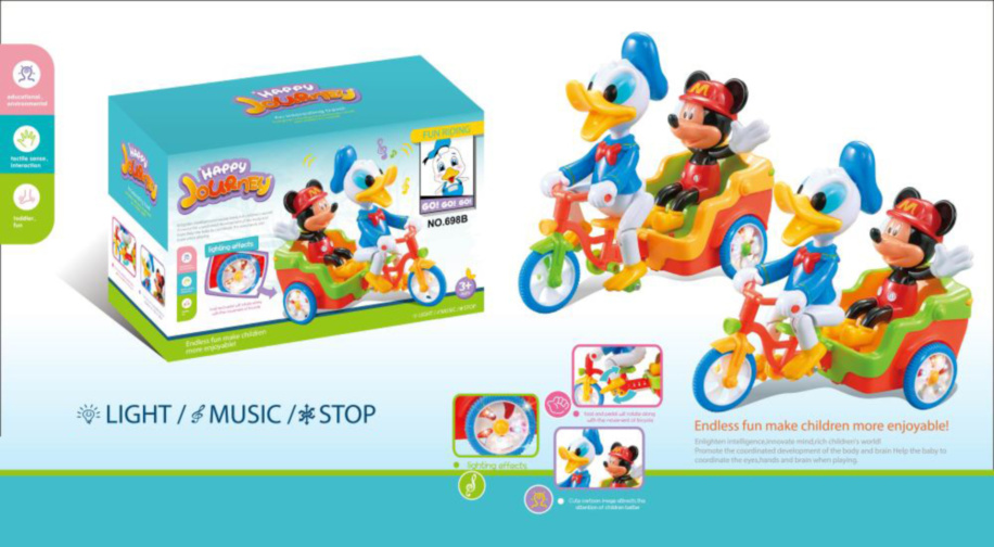 Donald și Mickey cu Tricicleta Electrică