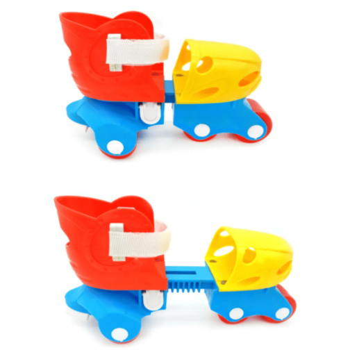 Patine Reglabile cu Roți Duble – Model Colorat pentru Începători