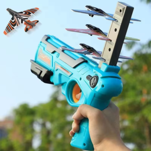 Pistol de Lansat Avioane Planor din Spumă EVA (culoare aleatorie)