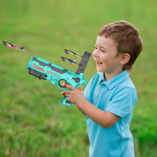Pistol de Lansat Avioane Planor din Spumă EVA (culoare aleatorie)