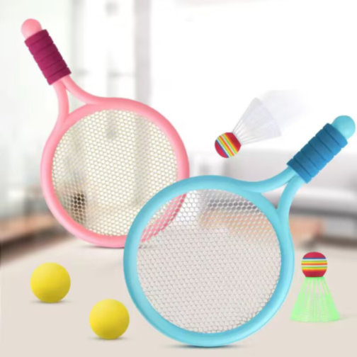 Set Rachete de Tenis și Badminton – 2 Rachete, Minge și Fluturaș (culoare aleatorie)
