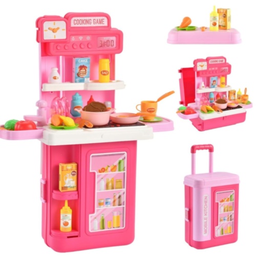 Bucătărie de Jucărie Portabilă 3-în-1 pentru Copii