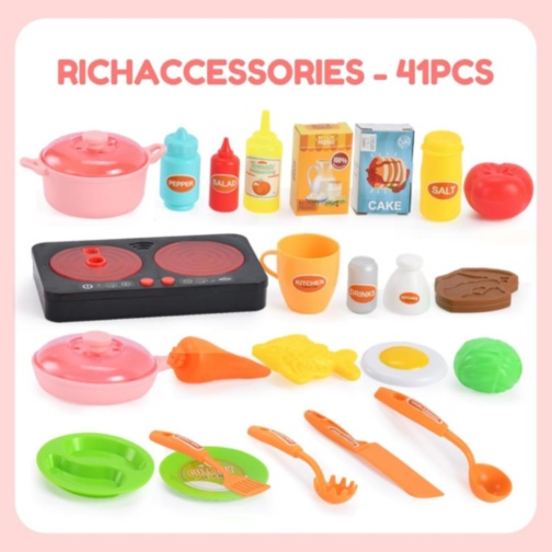 Bucătărie de Jucărie Portabilă 3-în-1 pentru Copii